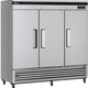 Turbo Air - Super Deluxe 82" Solid Door Reach-In Freezer with LED Lighting and 3 Solid Doors - TSF-72SD-N