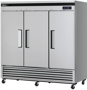 Turbo Air - Super Deluxe 82" Solid Door Reach-In Freezer with LED Lighting and 3 Solid Doors - TSF-72SD-N