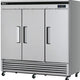 Turbo Air - Super Deluxe 82" Solid Door Reach-In Freezer with LED Lighting and 3 Solid Doors - TSF-72SD-N