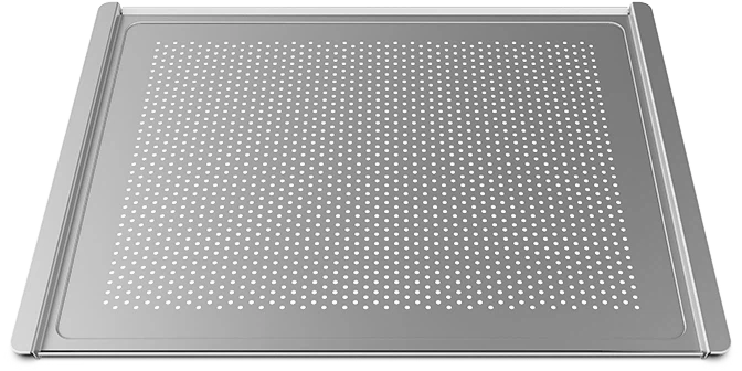 Unox - 18" x 13" Hal Size Perforated Aluminum Trays, Set of 2 - TG-310