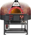 Valoriani - Red Mosaic Rotativo 120 Gas and Wood Fired Pizza Oven with Rotating Deck -48145