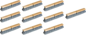 Vileda Professional - 18" Fine Sweep Styrene Push Broom, Pack of 10 - 134455