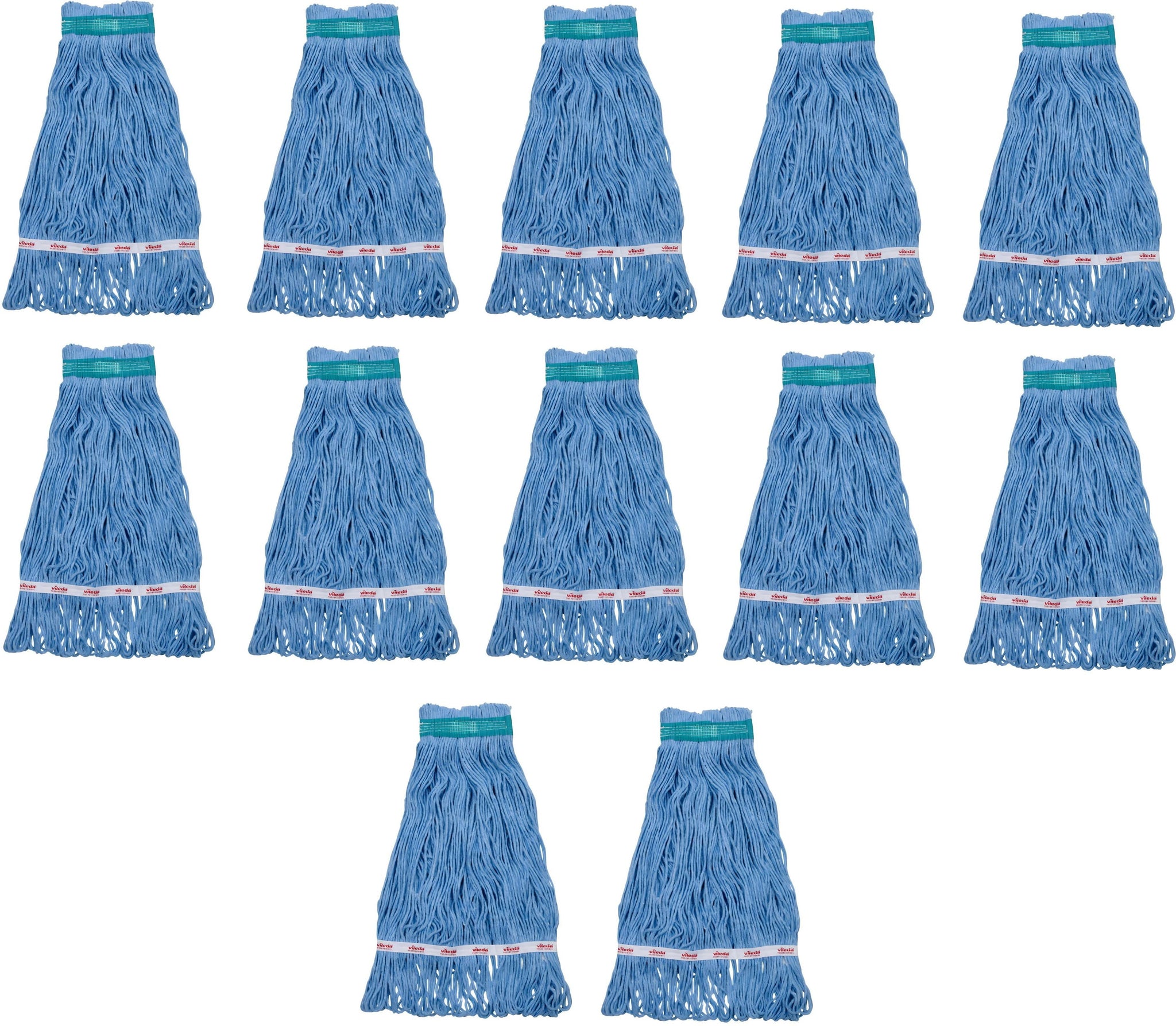 Vileda Professional - Blue Medium ValueLine Looped Mop, Pack of 12 - MPLMMBL-VL