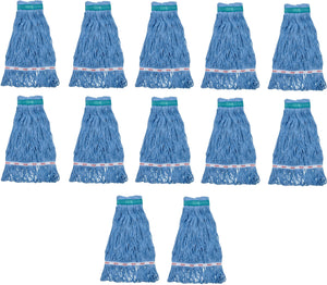 Vileda Professional - Blue Medium ValueLine Looped Mop, Pack of 12 - MPLMMBL-VL