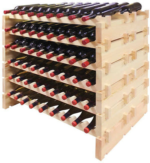 Vinotemp - 108 Bottle Double Modular Wine Rack Natural - EP‐4472‐108‐C