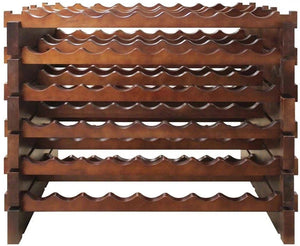 Vinotemp - 108 Bottle Double Modular Wine Rack Stained - EP‐4472‐108S‐C