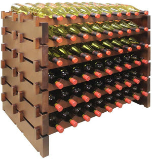 Vinotemp - 108 Bottle Double Modular Wine Rack Stained - EP‐4472‐108S‐C