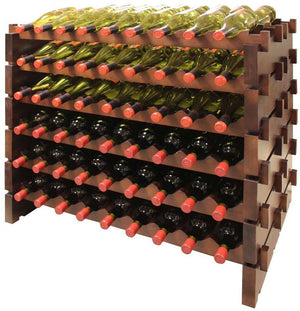 Vinotemp - 108 Bottle Double Modular Wine Rack Stained - EP‐4472‐108S‐C