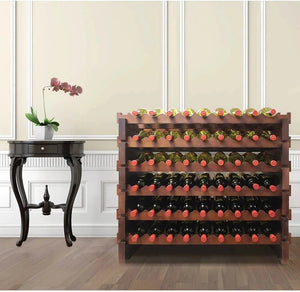 Vinotemp - 108 Bottle Double Modular Wine Rack Stained - EP‐4472‐108S‐C