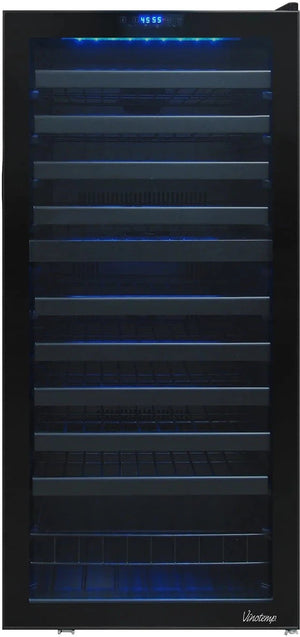 Vinotemp - 110 Bottle Dual-Zone Touch Screen Wine Cooler - VT‐122TS‐2Z