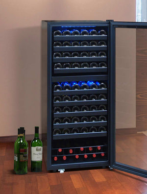 Vinotemp - 110 Bottle Dual-Zone Touch Screen Wine Cooler - VT‐122TS‐2Z