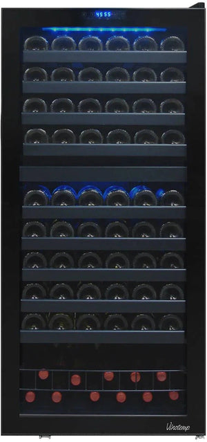 Vinotemp - 110 Bottle Dual-Zone Touch Screen Wine Cooler - VT‐122TS‐2Z