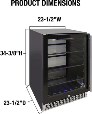 Vinotemp - 117 Can Beverage Cooler Left Hinge - EL‐54BCCOMM‐L