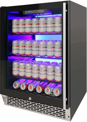 Vinotemp - 117 Can Beverage Cooler Left Hinge - EL‐54BCCOMM‐L