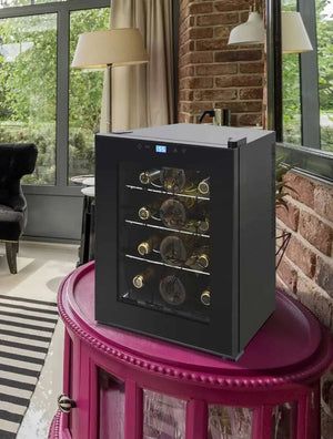 Vinotemp - 12 Bottle Single-Zone Thermoelectric Wine Cooler - EL‐12TEDCS