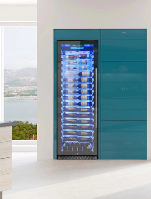 Vinotemp - 141 Bottle Single-Zone Wine Cooler Left Hinge - EL‐168COMM‐L