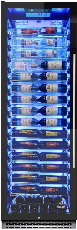 Vinotemp - 141 Bottle Single-Zone Wine Cooler Left Hinge - EL‐168COMM‐L