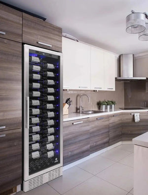 Vinotemp - 157 Bottle Stainless Single-Zone Wine Cooler - EL‐168ZZ‐SSD