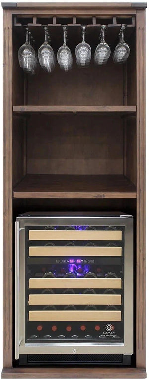 Vinotemp - 162 Bottle Dark Walnut Tall Wood Wrap Cabinet - VT‐WRAPCAB24