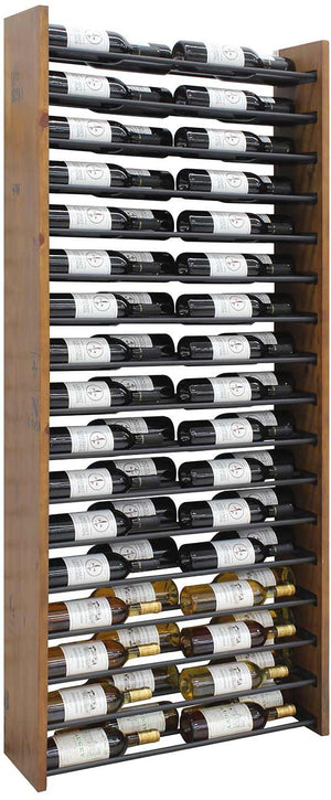 Vinotemp - 17 Horizontal Display Rack With Wood Sides - EP‐HZWALL2D