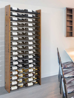 Vinotemp - 17 Horizontal Display Rack With Wood Sides - EP‐HZWALL2D