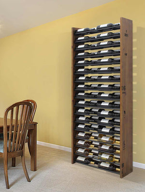 Vinotemp - 17 Horizontal Display Rack With Wood Sides - EP‐HZWALL2D