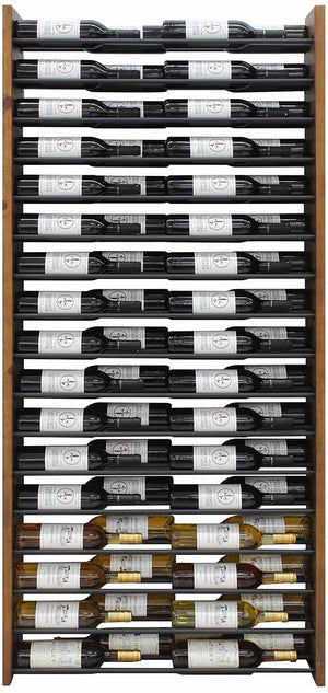 Vinotemp - 17 Horizontal Display Rack With Wood Sides - EP‐HZWALL2D