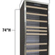 Vinotemp - 173 Bottle White Single-Zone Wine Cooler - EL‐300DSWL