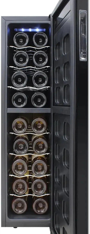 Vinotemp - 18 Bottle Dual-Zone Thermoelectric Wine Cooler - EL‐18TEDCS