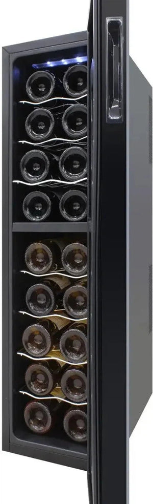 Vinotemp - 18 Bottle Dual-Zone Thermoelectric Wine Cooler - EL‐18TEDCS