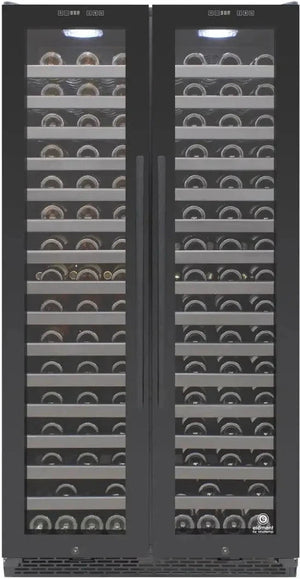 Vinotemp - 180 Bottle 36" Double Door Wine Cooler - EL‐36TD180