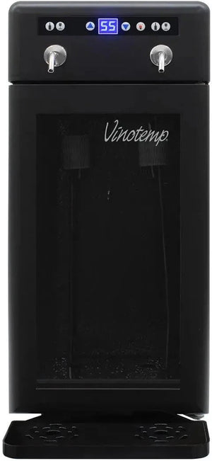 Vinotemp - 2 Bottle Wine Dispenser Black - VT‐WD002‐BLK