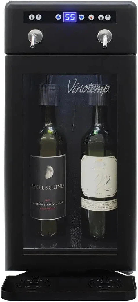 Vinotemp - 2 Bottle Wine Dispenser Black - VT‐WD002‐BLK