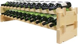 Vinotemp - 2 x 12 Bottle Modular Wine Rack Natural - EP‐4472‐24‐C