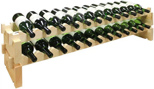 Vinotemp - 2 x 12 Bottle Modular Wine Rack Natural - EP‐4472‐24‐C