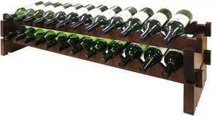 Vinotemp - 2 x 12 Bottle Modular Wine Rack Stained - EP‐4472‐24S‐C