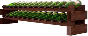 Vinotemp - 2 x 12 Bottle Modular Wine Rack Stained - EP‐4472‐24S‐C