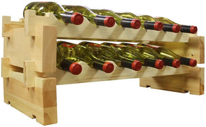 Vinotemp - 2 x 6 Bottle Modular Wine Rack Natural - EP‐4472‐12‐C