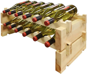 Vinotemp - 2 x 6 Bottle Modular Wine Rack Natural - EP‐4472‐12‐C