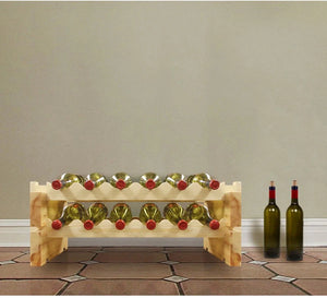 Vinotemp - 2 x 6 Bottle Modular Wine Rack Natural - EP‐4472‐12‐C