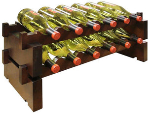 Vinotemp - 2 x 6 Bottle Modular Wine Rack Stained - EP‐4472‐12S‐C