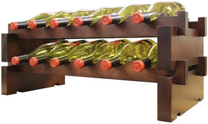 Vinotemp - 2 x 6 Bottle Modular Wine Rack Stained - EP‐4472‐12S‐C