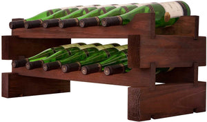 Vinotemp - 2 x 6 Bottle Modular Wine Rack Stained - EP‐4472‐12S‐C