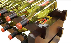 Vinotemp - 2 x 6 Bottle Modular Wine Rack Stained - EP‐4472‐12S‐C