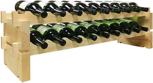 Vinotemp - 2 x 9 Bottle Modular Wine Rack Natural - EP‐4472‐18‐C