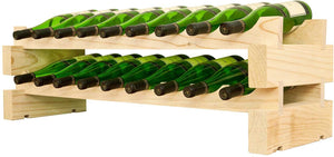 Vinotemp - 2 x 9 Bottle Modular Wine Rack Natural - EP‐4472‐18‐C