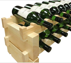 Vinotemp - 2 x 9 Bottle Modular Wine Rack Natural - EP‐4472‐18‐C