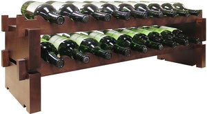 Vinotemp - 2 x 9 Bottle Modular Wine Rack Stained - EP‐4472‐18S‐C