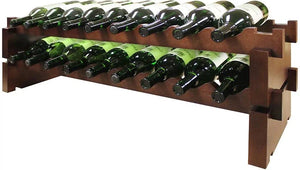 Vinotemp - 2 x 9 Bottle Modular Wine Rack Stained - EP‐4472‐18S‐C