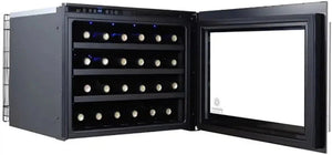 Vinotemp - 24 Bottle Black Wall-Mounted Single-Zone Wine Cooler - EL‐24WCUB